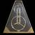 vintage 80s Seiko Pyramid Clock Desk Shelf Mantle Contemporary Modern 1 thumbnail
