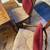 Solid Wood parquet table w/ 8 chairs, removable leaf 7 thumbnail