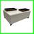 Plantation Home Leather Ottoman + Two Trays 1 thumbnail