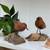 Set of 2 Hand-Carved Wooden Birds on Natural Wood Bases 1 thumbnail
