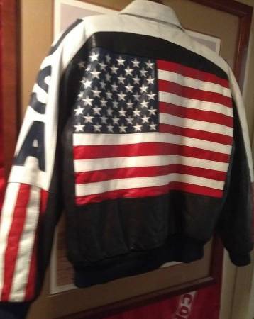 USA Leather Jacket Size M 1