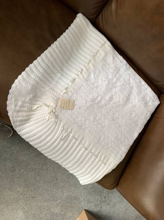 Rare Sibley's Christening Shawl/Blanket with org. tags 1