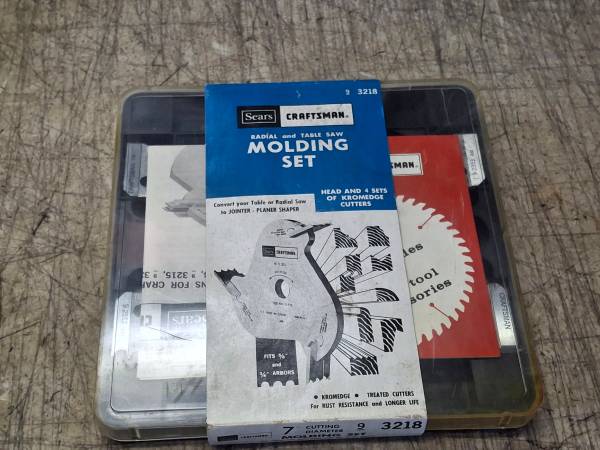 New Craftsman 7” Cutting Diameter (4) Cutter Molding Set 3218 1