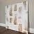 36x36 EXTRA LARGE Modern White And Golden Brown Brushed Canvas Wall Art 4 thumbnail