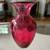 Handblown pink Pairpoint Art Glass Vase 6.5” 2 thumbnail