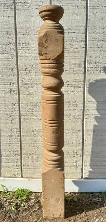 Heart Pine Newel Post w/ Acorn Top GA20417 1