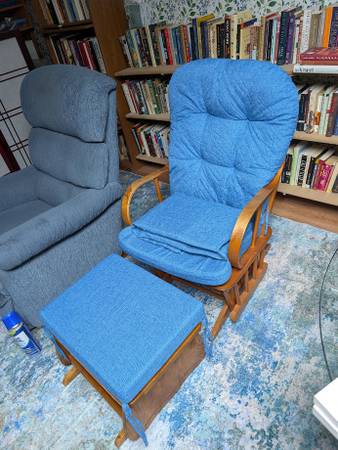 Blue rocking chair 1