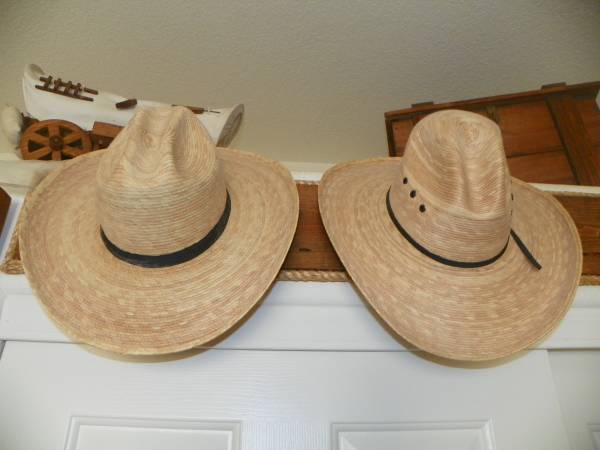 Straw Hats, never worn, Men's  Medium, western style 1