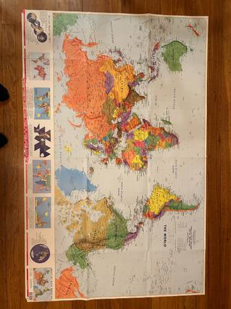 Upside down world map 1
