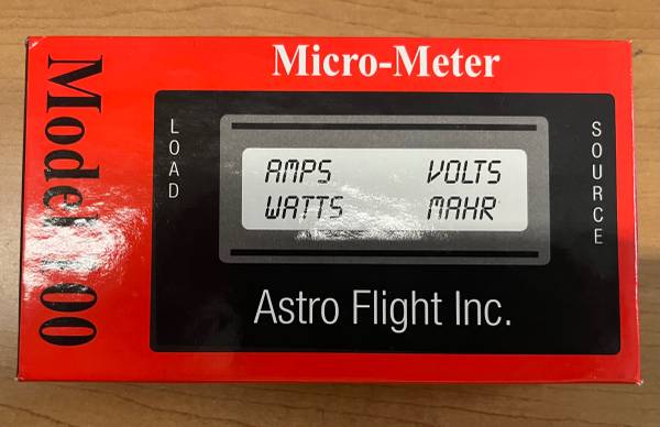 Astro Flight Micro-Meter Model #100 Measure Amps, Volts, Watts & mAHR 1