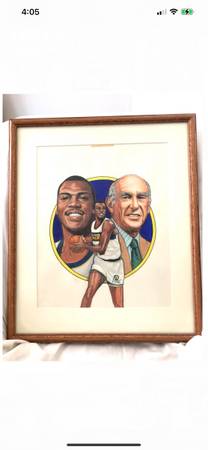 Rare find 1980s lithograph picture of Jack Ramsey and Chuck Person’s. Indiana  1