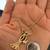 Yellow Gold Necklace with Beautiful Bird Pendant in Gold & Natural Sto 4 thumbnail