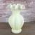 Fenton Uranium Ruffled Melon Satin Custard Glass Vase 5.5” 9 thumbnail