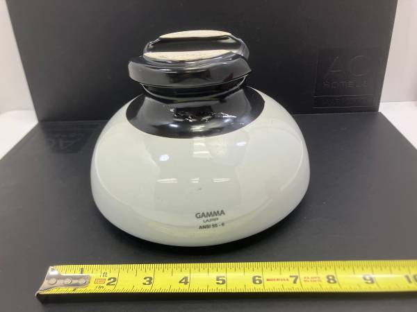 Gamma LAPP ANSI 55-6 8⅜" Dia, 5½" H Porcelain Pin Type Insulator, Used 1
