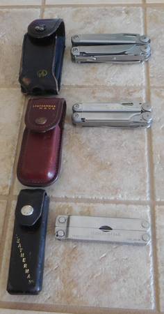 3 Vintage Leatherman multi tools 1