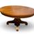 Arts & Craft Antique Oak Extension Round Dining Table  54"  GORGEOUS! 2 thumbnail