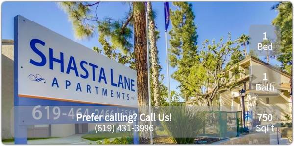 $2,350 / 1br - 750ft2 - Now accepting applications! Amazing 1 bed, 1 bath in La Mesa! (La Mesa - Near Costco and 8 Freeway)64037223026690121
