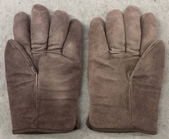 Genuine split cowhide leather gloves suede brown mens size Xl 1