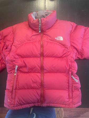 North Face Maroon Puff Jacket 1