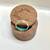 SEDONA- Raised Center Wedding Ring with Turquoise & Malachite Lining 7 thumbnail