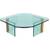 Vintage Leon Rosen Pace Collection Scalloped Brass and Glass table 1 thumbnail