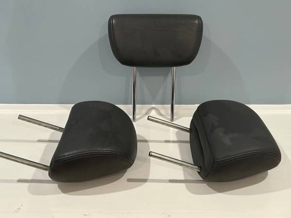 2011-2017 Honda Odyssey 3rd Row Seat Headrests Gray Leather Set 3 1