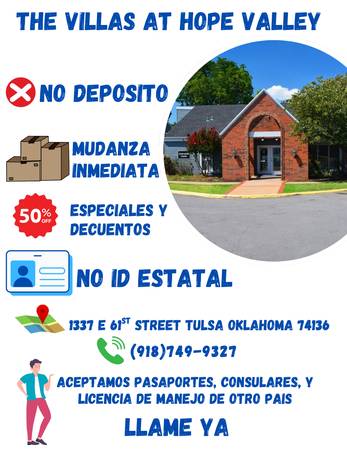 $1,051 / 2br - 900ft2 - ¡2 Recámaras, 1 Baño – Múdate por Solo $399 y SIN Depósito! 🏡 (Tulsa)63981976602498120