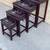 Gorgeous set of four  Rosewood nesting tables, with mother of pearl in 2 thumbnail
