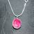 STERKLING SILVER   NECKLACE 16'' INCHES  SETTING  NATURAL FACETED RUBY 4 thumbnail