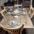 Solid wood handmade dining table with four chairs 1 thumbnail