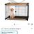 New Large 30” Dog Crate Kennel Cage Wood & Metal Sliding Double Doors 2 thumbnail
