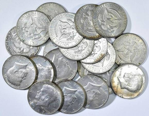 40% Silver Kennedy Halves - below melt 1