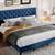New King size Navy Upholstered bed ( new in box) 1 thumbnail