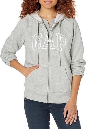 Gap Women's Logo  Full-Zip Fleece Hoodie 1