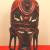 African Carved Wood Folk Art Tribal  Statue,  Man 4 thumbnail