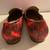 ** Brand New, Red Paisley, Sateen, flat shoes, slip on smoking flats 3 thumbnail