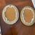 🌸 Pair of Vintage Handmade Floral Embroidery – Oval Gold Frames (9"x7 2 thumbnail