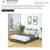 Black low full size bed frame 4 thumbnail
