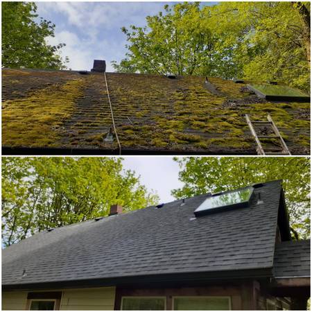 🏠Roof & gutter cleaning 💧 Power washing💧Moss removal☀️ 1