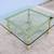 1970s Hollywood Regency Jansen Brass and Glass Square Coffee Table 6 thumbnail