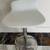 Bar Stool White Molded Backless with Adjustable Height 1 thumbnail