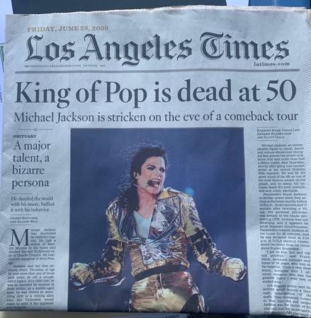 Michael Jackson LA Times Death 1