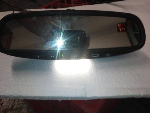 Gentex 341 Autodim Rearview Mirror Homelink Light Compass Outside Temp 1