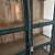 Reclaimed Turquoise Wood Cabinet with Glass Dooors 12 thumbnail