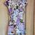 Vtg 60s Colorful Purple Floral Apron Smock/ Dress w/pockets/back tie 8 thumbnail