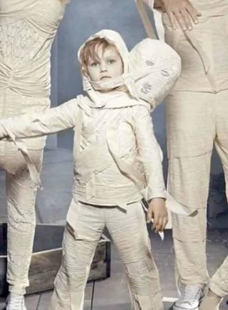 2 Headed Mummy Chasing Fireflies halloween Costume, Deluxe, size 8 1