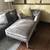 Upholstered Gray Lounge Chair and Ottoman 1 thumbnail