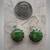 NEW Mohave Green Turquoise sterling silver earrings 02 2 thumbnail