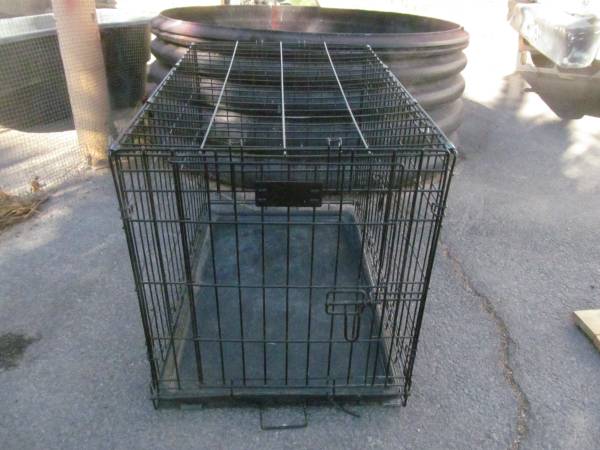 Medium folding dog crate- 2doors.63860185059587121