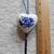Vintage Blue And White Hanging Ceramic Heart With Tassle 3 thumbnail